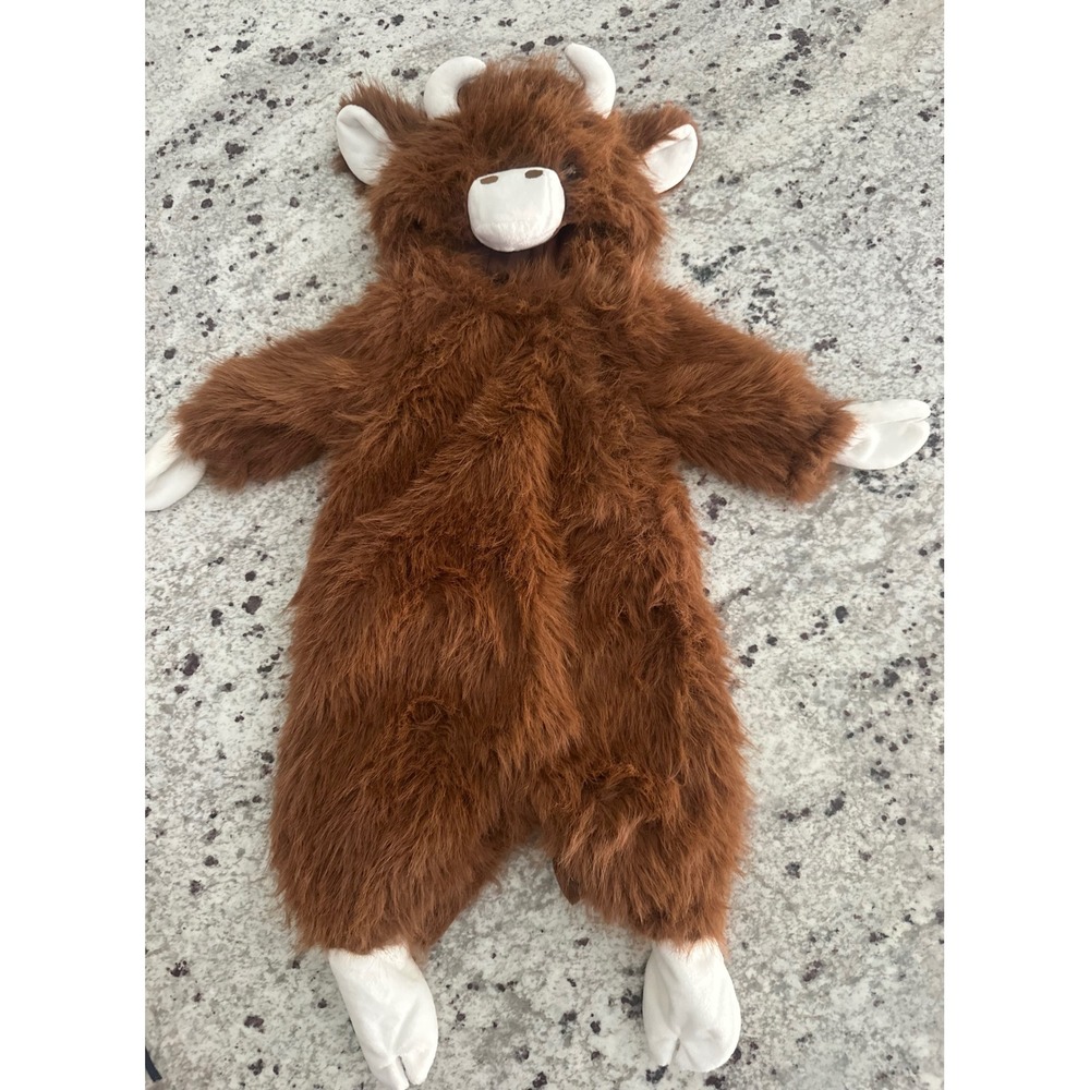 Pottery Barn Kids Baby Highland Cow faux fur Costume Size 0-6M